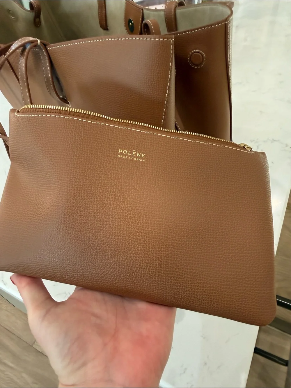 Polene Cyme Textured Camel